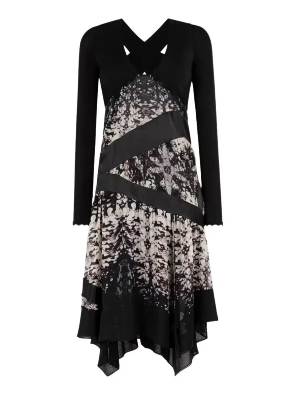 Roberto Cavalli Resort 2018 Black Sill Dress with Print